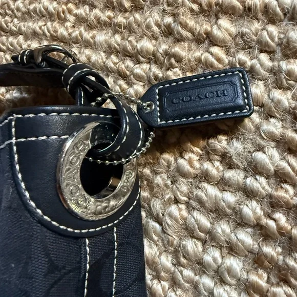 ⚜️ COACH Signature Canvas & Leather Hobo Black Excellent condition ⚜️ - Picture 15 of 16